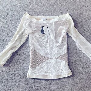 NWT Bebe laced top with shape lining